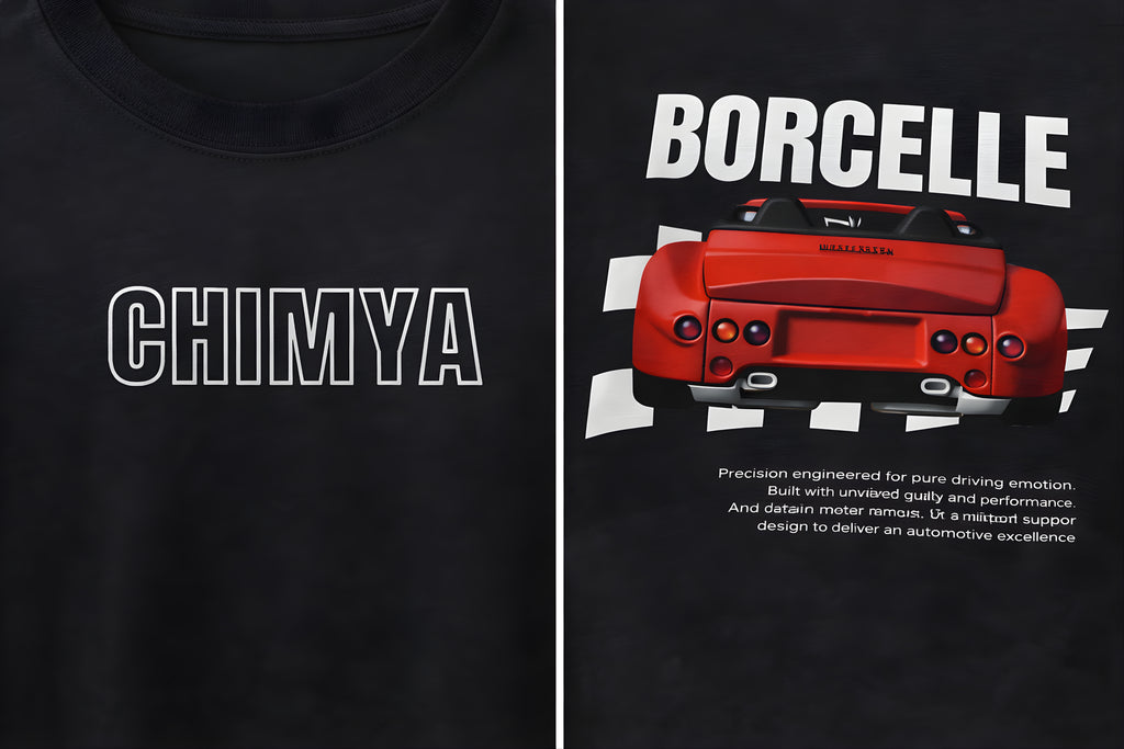 CHIMYA Borcelle Oversized Terry T-Shirt – Premium Streetwear Edition | Unisex Luxury Oversized Tee