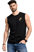Black Sleeveless Muscle T-Shirt – Chimya