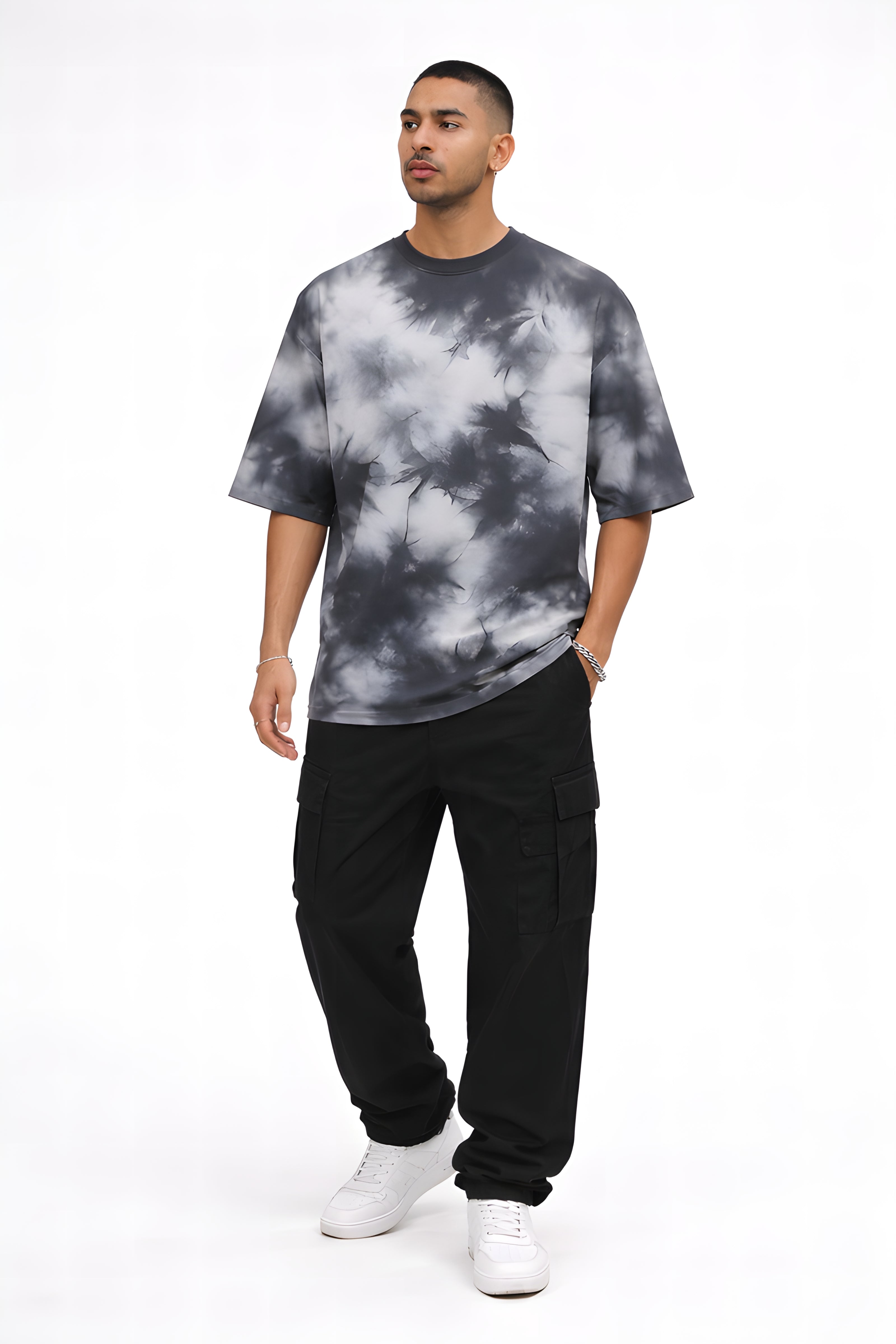 Black Tie-Dye Oversized T-Shirt – Chimya