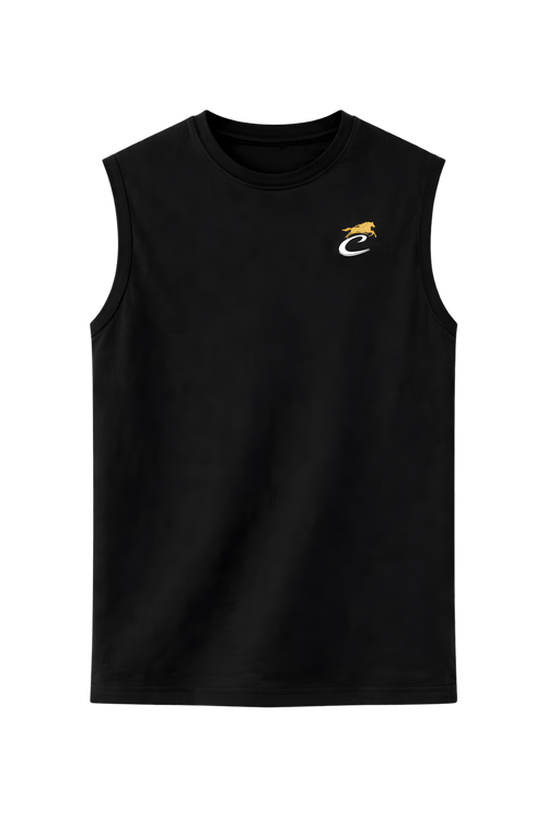 Black Sleeveless Muscle T-Shirt – Chimya