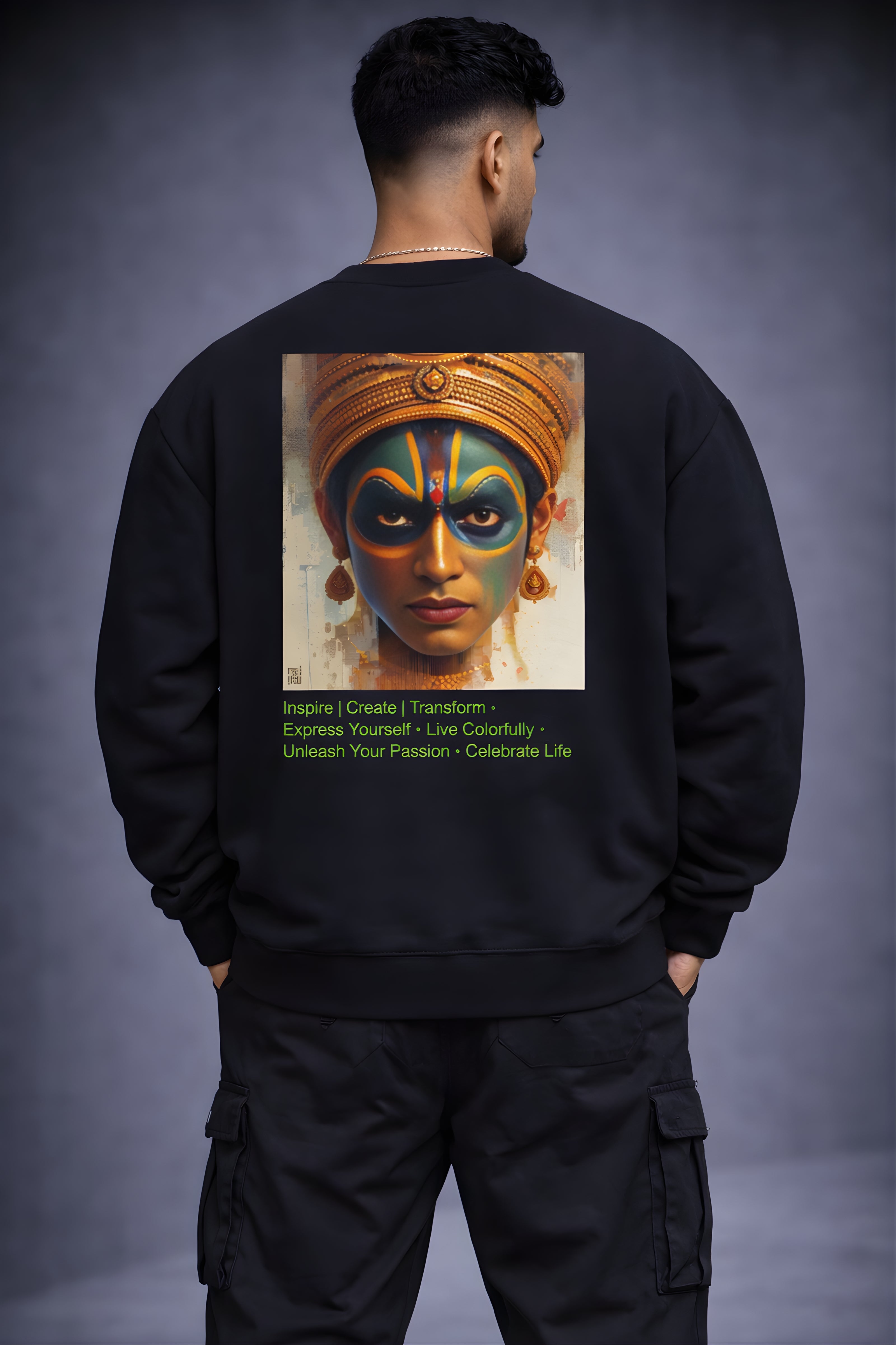 Kathakali Heritage Oversized Sweatshirt – Chimya