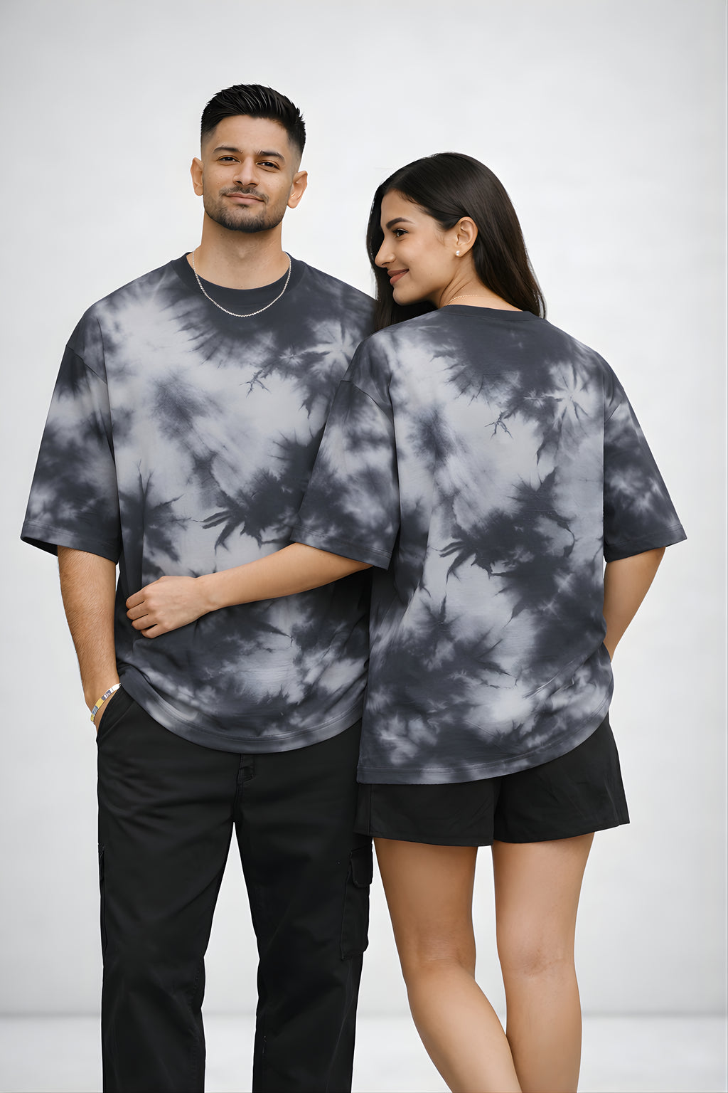 Black Tie-Dye Oversized T-Shirt – Chimya