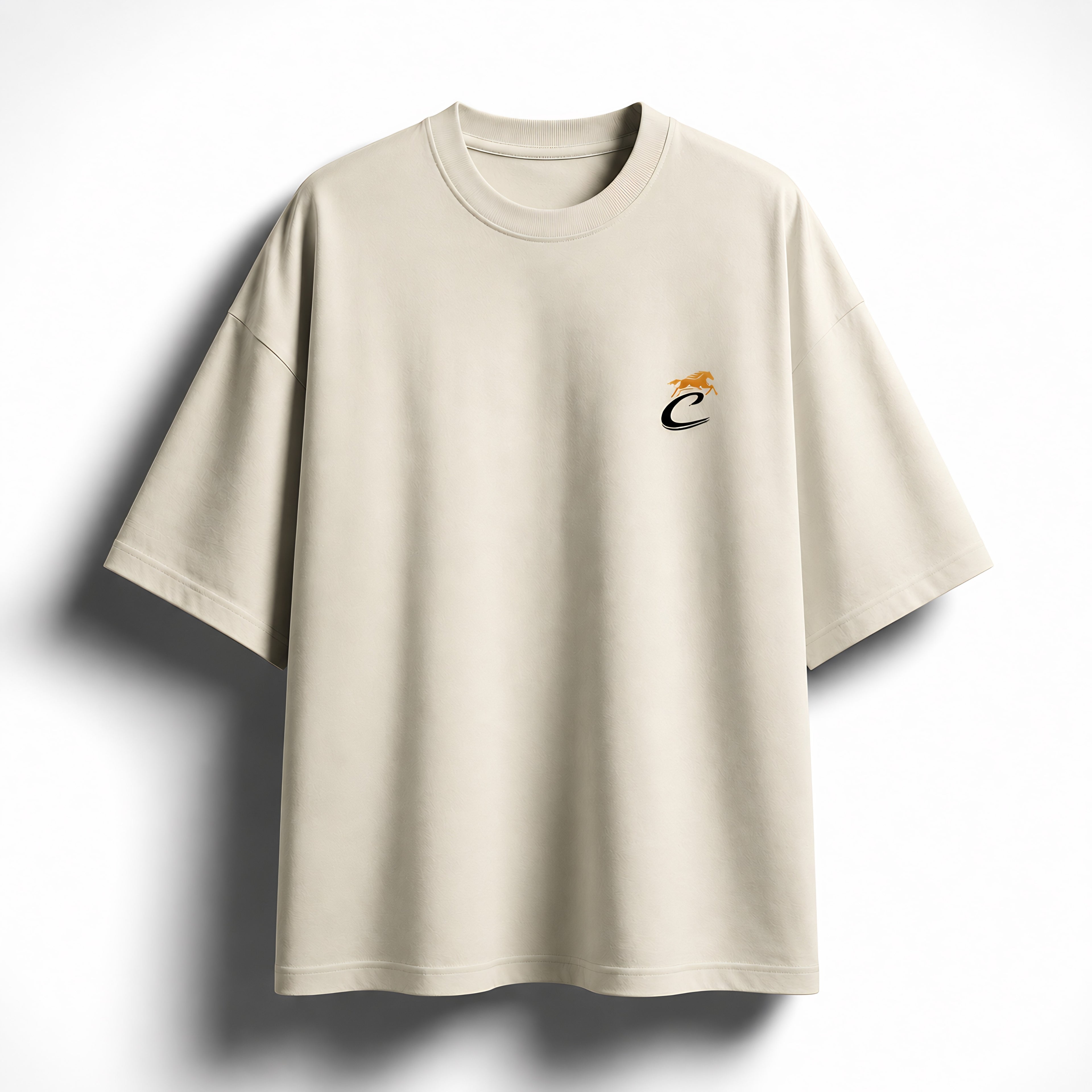 Premium oversized graphic t-shirt front design with minimal logo by Chimya streetwear