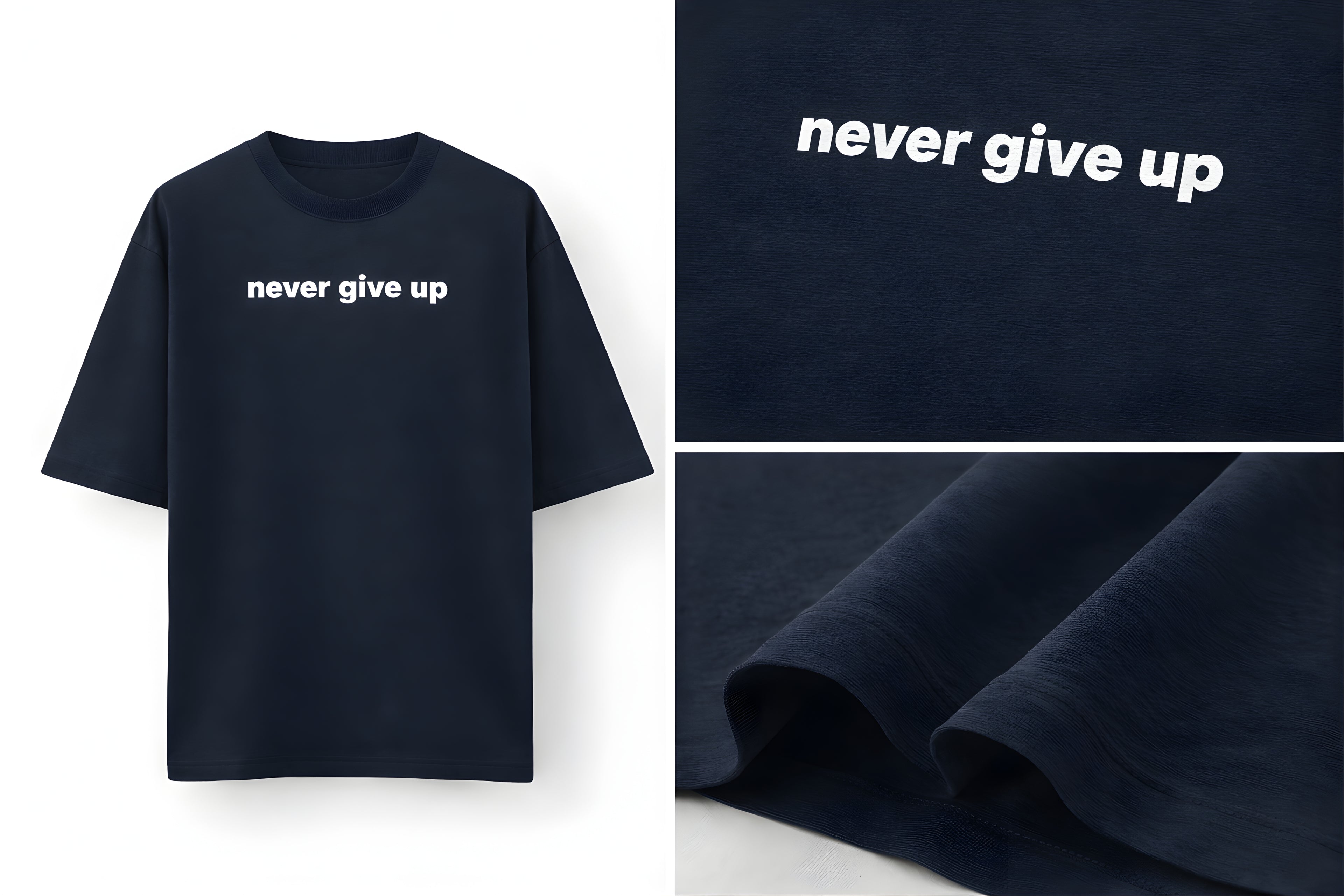 Never Give Up Oversized Gym T-Shirt – Chimya