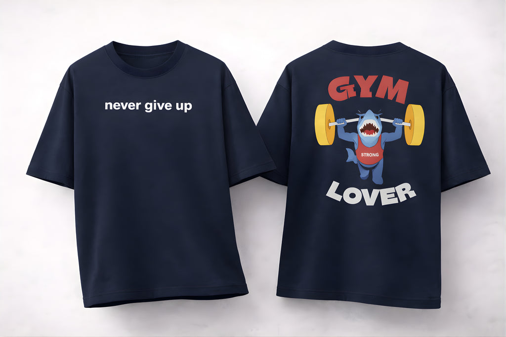 Never Give Up Oversized Gym T-Shirt – Chimya
